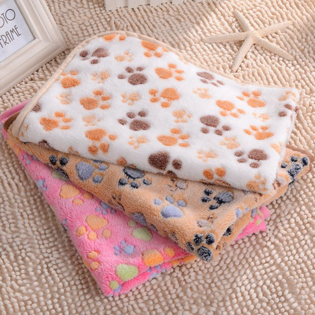 Holapet Haustier-Bettmatte aus Fleece in Coffee, handgefertigte weiche Decke für Hunde und Katzen, B/T: 60 x 40 cm - Bild 1