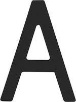 Intersteel Hausbuchstabe Buchstabe A aus Edelstahl in Schwarz - Bild 1