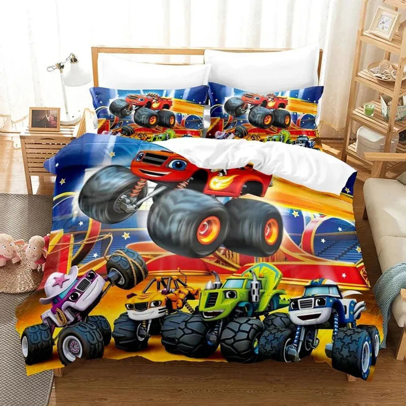 Blaze Cartoon Monster Machines Bettwäscheset aus Mikrofaser, Mehrfarbig, B/H: 155 x 215 cm - Bild 2