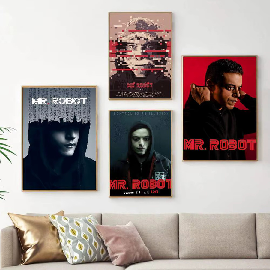 Rastar Mr. R-Robot Anime-Poster, selbstklebendes Kunstwerk in Multicolor für deine Kawaii-Raumdekoration - Bild 2