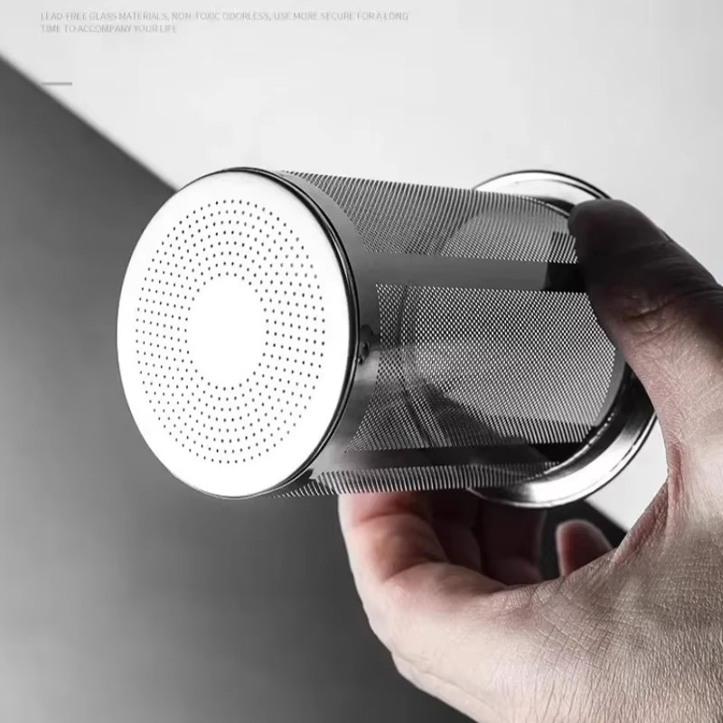 JUSTINLAU 3-in-1 Kaffeepulverfilter aus Edelstahl in Silber mit Sieb, Deckel und Pulverbecher - Bild 3