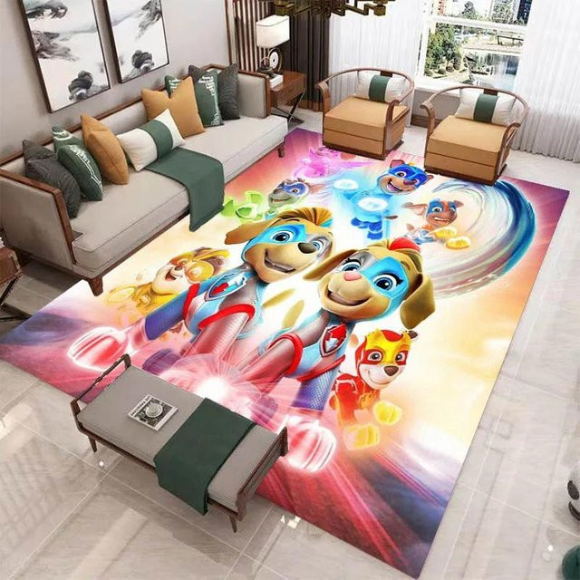ChenYing01 3D Cartoon PAW Patrol Teppich, rutschfest und waschbar, bunt, B x T: 100 x 120 cm - Bild 1
