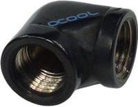 Alphacool HF L-Verbinder G1/4 IG auf G1/4, Verbindung in Schwarz, Silber oder Kupfer - Bild 1