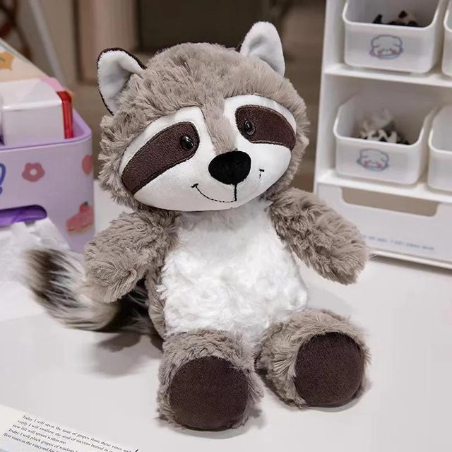 Kidsly Waldtiere Fuchs Waschbär Faultiere, Plüschpuppe Kissen, 25 cm - Bild 1