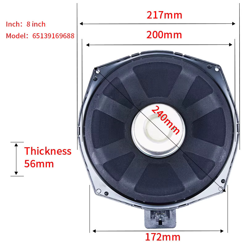 Harman Kardon Basslautsprecher 8 Zoll Subwoofer für BMW F10 F11 F30 G30 F34 G01 X5 X6 X3 X4 X1 X2 Serie in Schwarz - Bild 5