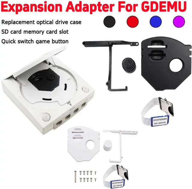 ALLOYSEED GDEMU Remote Secure Digital Card Mount-Kit für DreamCast VA1 Konsole in Schwarz - Bild 1