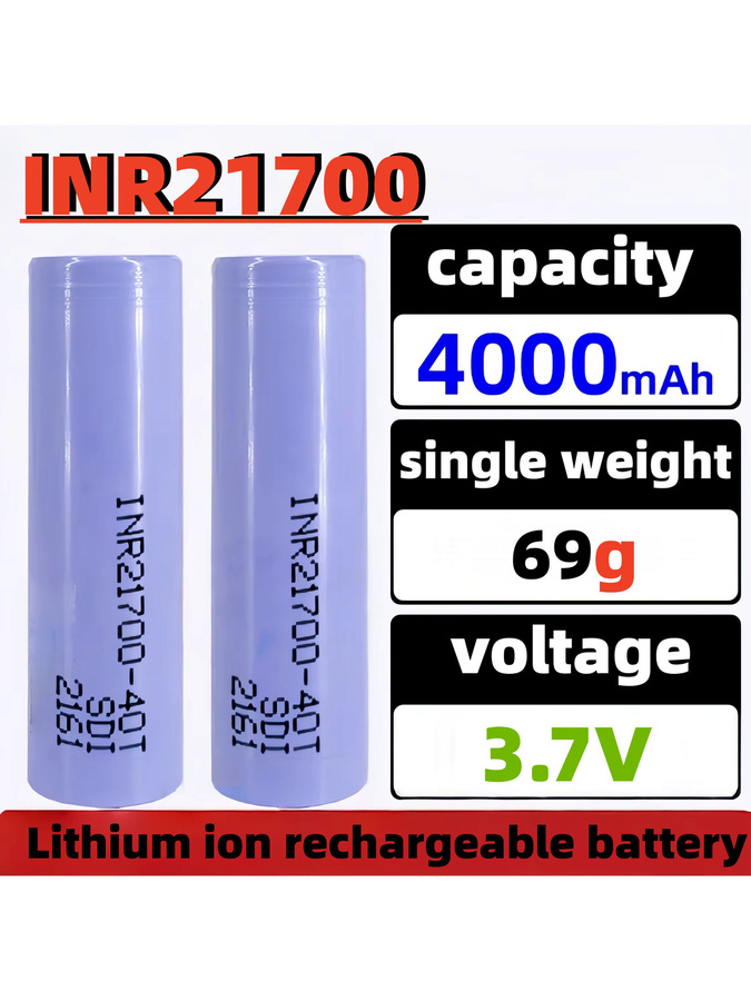 Roza Cinnie 21700 Lithium-Ionen-Akku 4000mAh 3,7V mit 30A Hochleistungs-Entladung - Bild 5