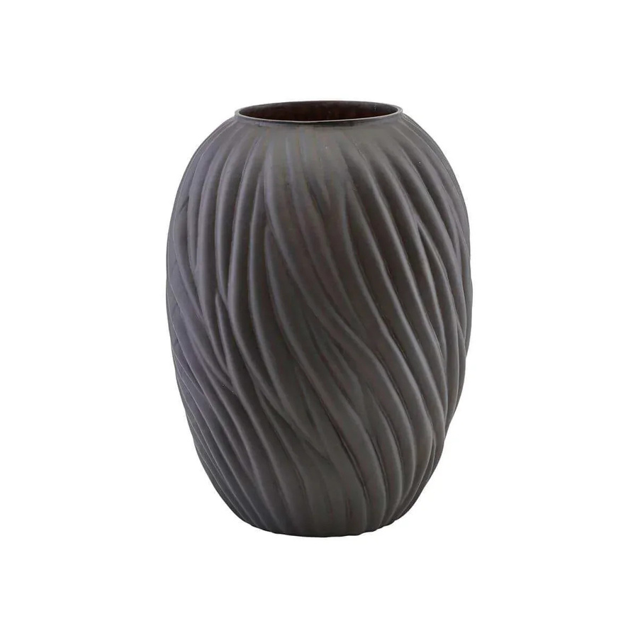 House Doctor Vase Noa Braun aus Glas, Höhe: 36 cm - Bild 1