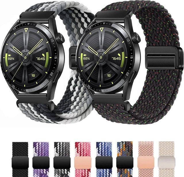 Magnetisches geflochtenes Solo-Armband für CMF by Nothing Watch Pro 2 und CMF Watch Pro, 22 mm, Multicolor - Bild 1