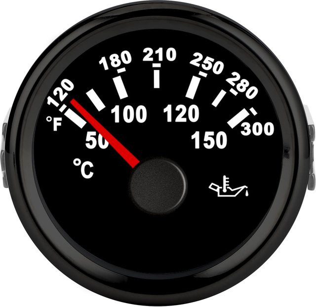 Koogeelife LCD Öltemperaturanzeige mit Hintergrundbeleuchtung für Auto, Boot, Yacht und Wohnmobile, Grau/Schwarz, 50-150 Grad Celsius - Bild 1