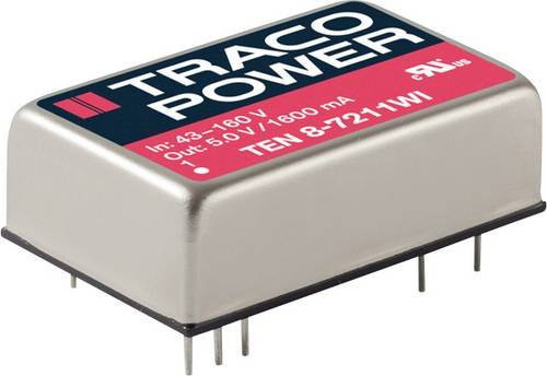 Traco Power TracoPower TEN 8-7212WI DC/DC-Wandler, Print, Farbe: Silber, Eingangsspannung: 110 V/DC, Ausgangsspannung: 12 V/DC, 666mA, 8W, 1 Ausgang - Bild 1