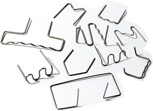 Heißhefter Heftklammern Set für Kfz-Reparaturen und Kunststoffschweißgeräte mit Flach-, Wellen- und Eckdrähten in Silber, 0,6 mm und 0,8 mm - Bild 1