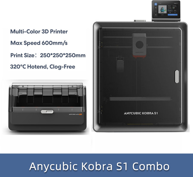 Anycubic Kobra S1/S1 Combo FDM 3D-Drucker mit CoreXY-Struktur, automatischer Nivellierung und direktem Extruder für Hochgeschwindigkeitsdruck bis 600 mm/s - Bild 1