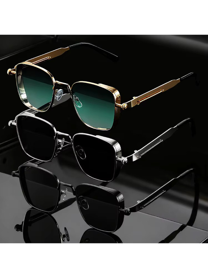 AWGSEE Sonnenbrille, quadratisch, Metall, Unisex - Bild 4