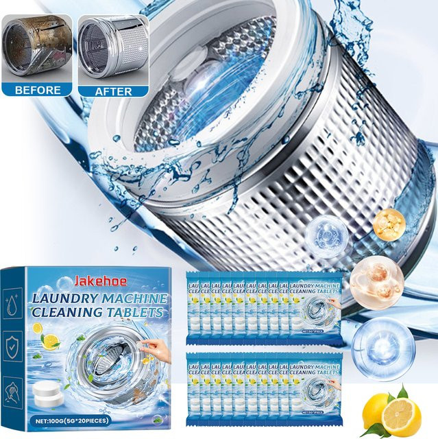 JAKEHOE Waschmaschine Reiniger Tabletten zur Tiefenreinigung und Geruchsentfernung - Bild 1
