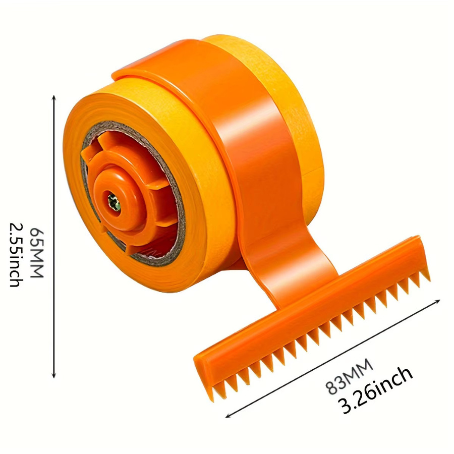Selbstklebender Maler-Abdeckband-Applikator in Orange als Abdeckpapier-Spender zum Abdichten von Lücken und für Bandböden - Bild 3