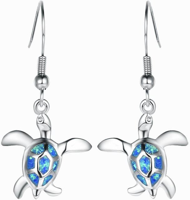 YIRAN Jewelry 5 Schildkröten-Ohrringe, Damen, white - Bild 1
