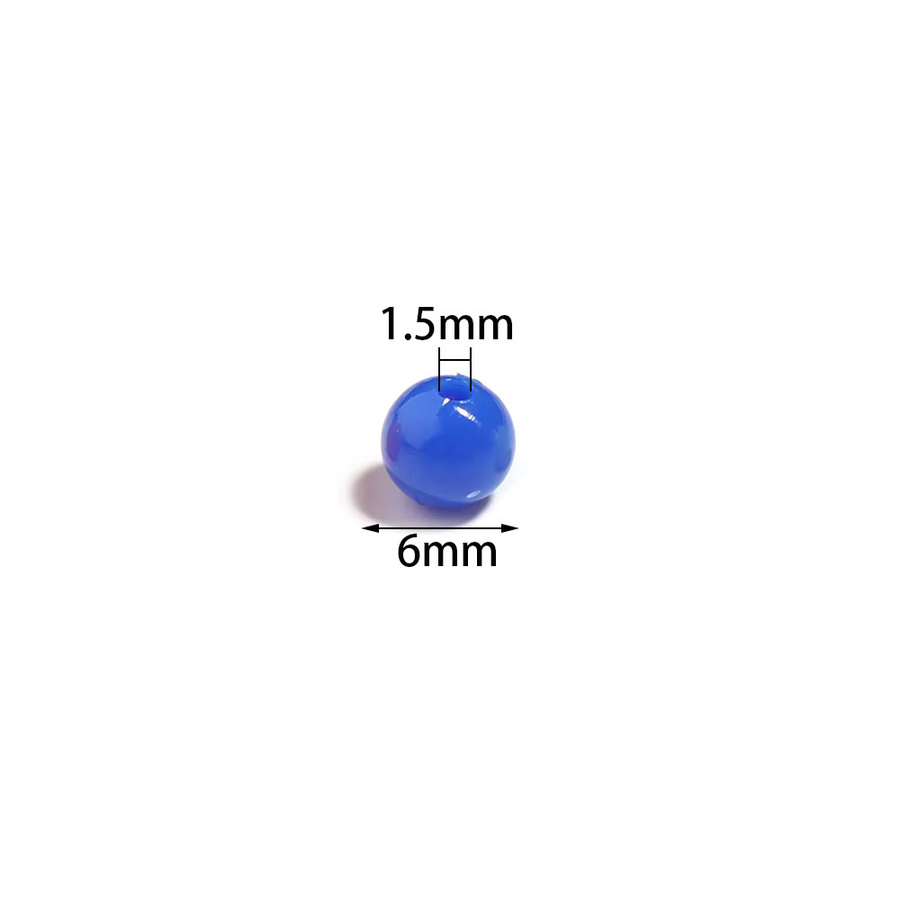 lingsai Kunststoffperlen, 6 mm, rund, mehrfarbig, 100 Stück - Bild 5