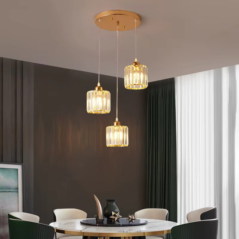 OSABO LED Pendelleuchte aus Kristall und Metall in Gold/Messing für Wohnzimmer, Esszimmer oder Schlafzimmer - Bild 2