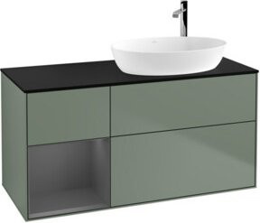 V&B Waschtischunterschrank Finion in Platinblau Matt, Breite: 120 cm, Tiefe: 50,1 cm - Bild 1