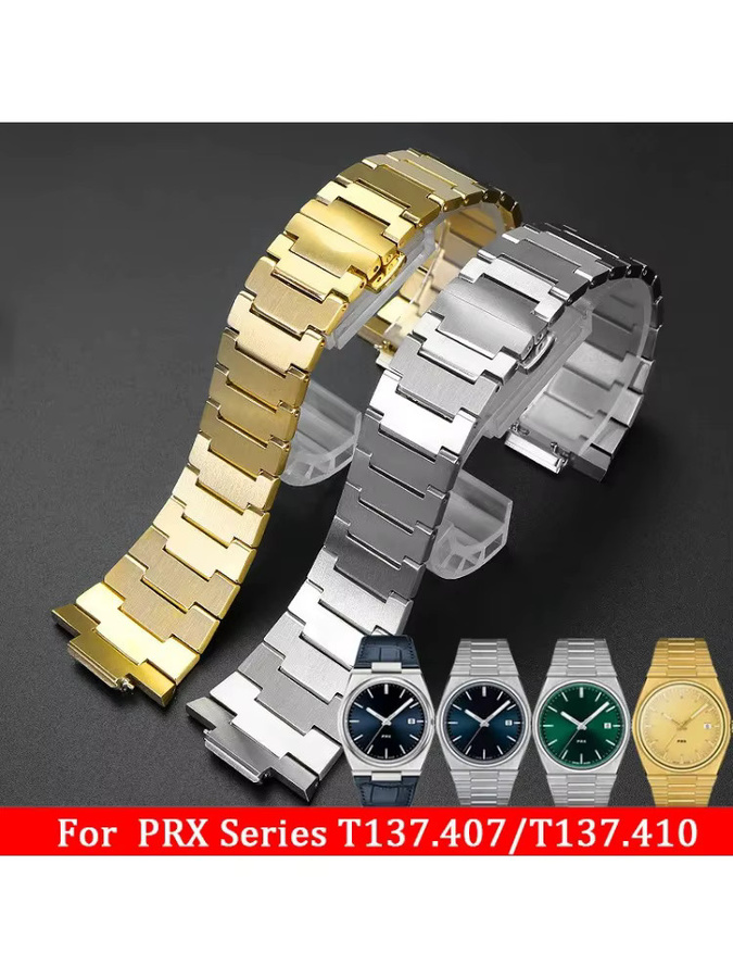 Uhrenarmband Edelstahl, Silber, Tissot PRX Serie - Bild 5