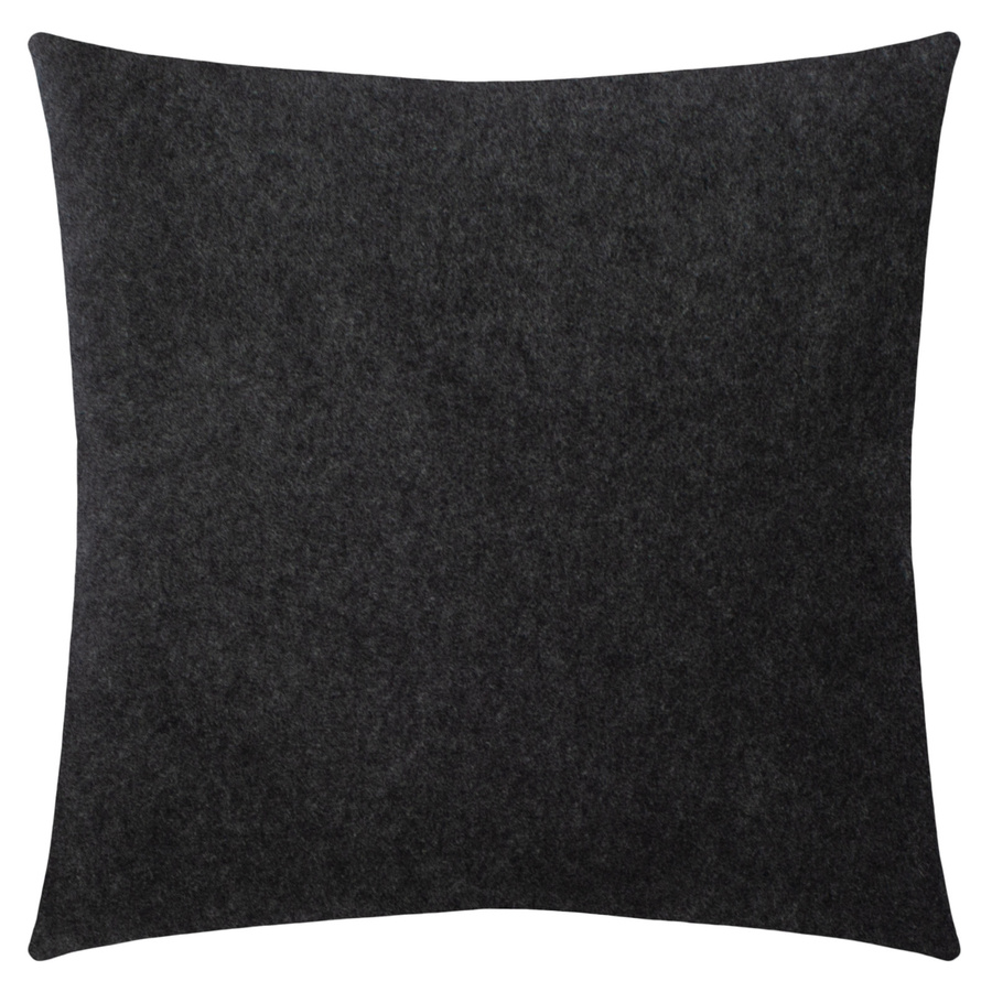 Zoeppritz Soft-Fleece Kissenhülle quadratisch in Schwarz und Grau, B/T/H: 50 x 50 x 1 cm - Bild 1