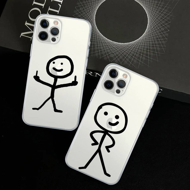Cartoon Matchman Design TPU Basic Handyhülle für Apple iPhone (verschiedene Modelle) in Transparent - Bild 1