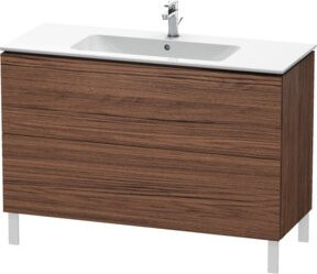 Duravit Waschtischunterschrank L-Cube in Nussbaum dunkel mit 2 Auszügen, stehend, B/T/H: 122 x 48,1 x 70,4 cm - Bild 1
