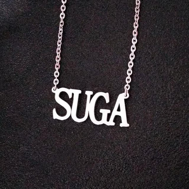 BTS Halskette, Suga, Schwarz, Unisex - Bild 1