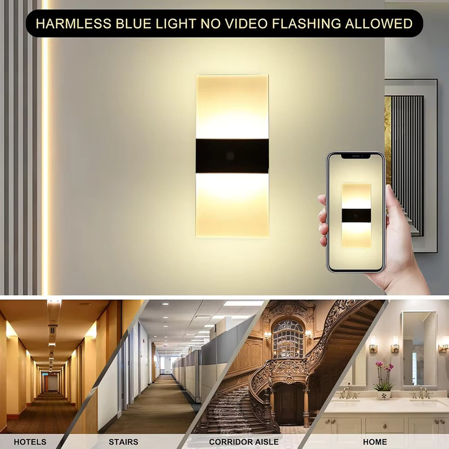 2er-Set UMEXUS LED Wandleuchten mit Bewegungssensor und Touch-Funktion, USB-aufladbare Nachtlichter in Weiß für das Schlafzimmer, Warmweiß - Bild 7