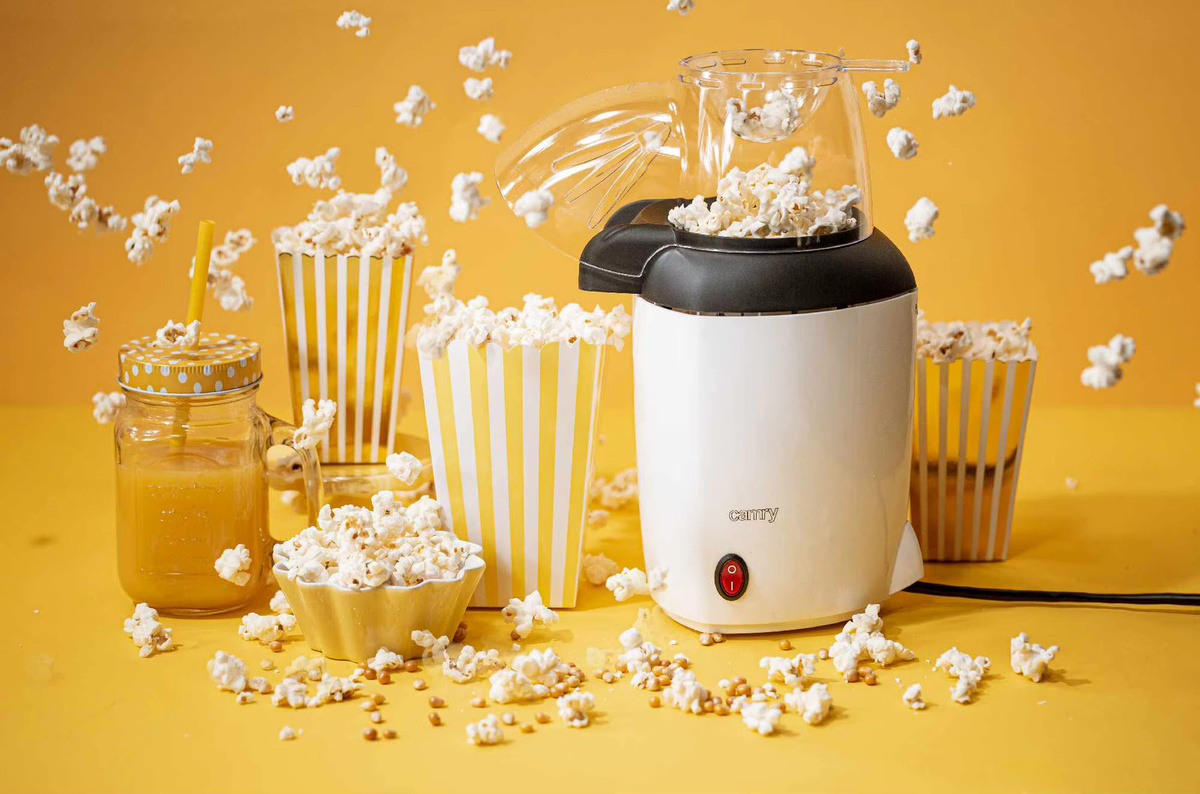 Camry Popcornmaschine mit Heißluftfunktion, 1200 W, Weiß - Bild 4