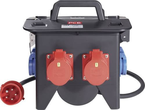 PCE CEE Stromverteiler 9473074 400V 16A in Grau aus Kunststoff mit RCD - Bild 1