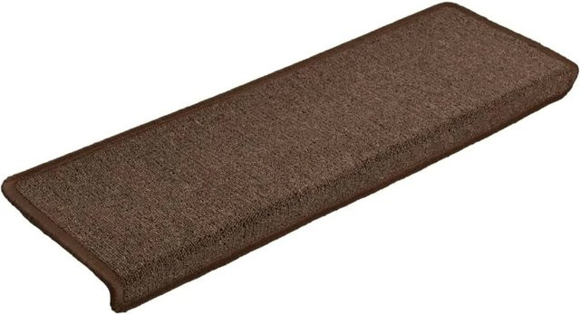 vidaXL Stufenmatten 15er Set Braun aus Polypropylen, rutschfest und schallschluckend, B/T/H: 65 x 21 x 4 cm - Bild 1