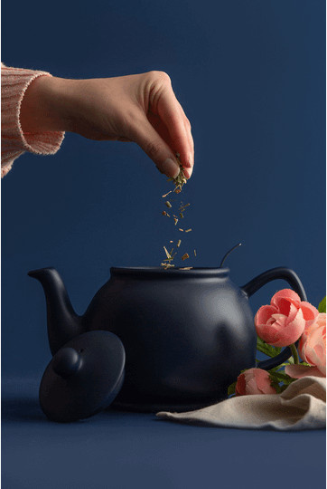 Teekanne mit Infuser in Meerblau - Bild 1