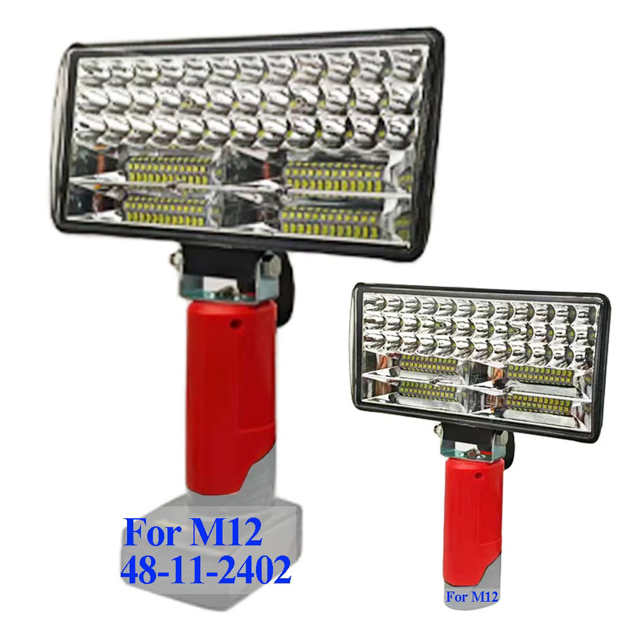 Dawupine LED Arbeitslampe für Milwaukee 12V M12 Li-Ion Akku 48-11-2420, 8 Zoll Campinglampe - Bild 3