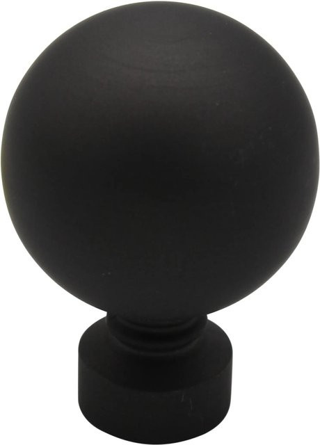 Mydeco Gardinenstange-Endstück aus Eisen in Silber oder Schwarz, Durchmesser: 2 cm - Bild 1