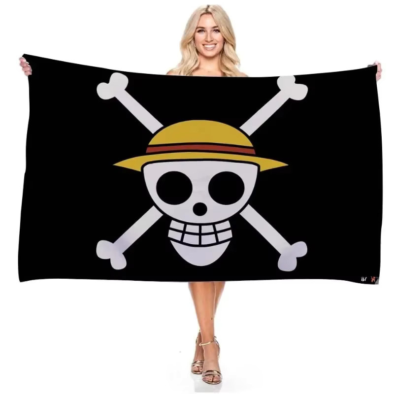 Bandai Piraten Affe D.Ruffy Schädel Flagge, Banner Flagge - Bild 1