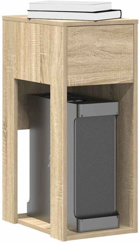 Vidaxl Computerschrank mit Schublade in Eiche Natur Braun, B/T/H: 30 x 44 x 74 cm - Bild 1