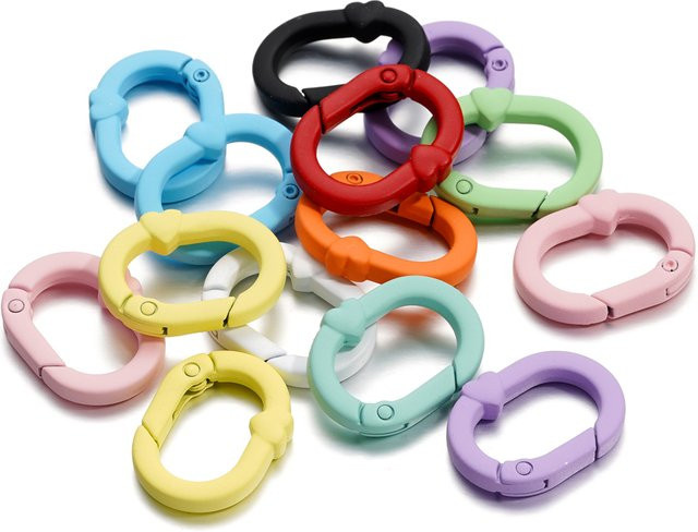 AGCFABS Ring Karabinerhaken, Oval, Metall, Candy Farbe, 5 Stück - Bild 1