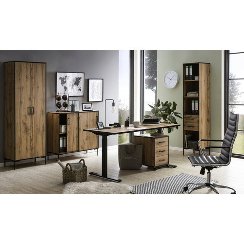 Schildmeyer Hochschrank Serie 2000 Eiche Landhaus, B/T/H: 65,2 x 39,0 x 194,2 cm - Bild 2