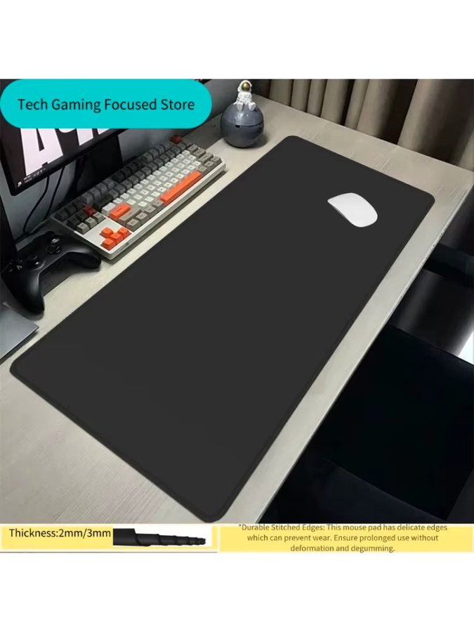 Potdemiel Gaming-Mauspad Schwarz für Computer und Büro - Bild 4