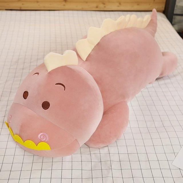 Kidsly Dinosaurier Plüsch Kissen, rosa, 90cm - Bild 1
