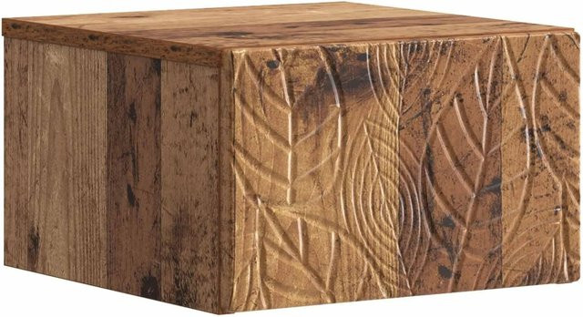 vidaXL Wandmontierter Nachttisch aus Altholz in Braun B: 49 cm, T: 34,5 cm, H: 20 cm - Bild 1