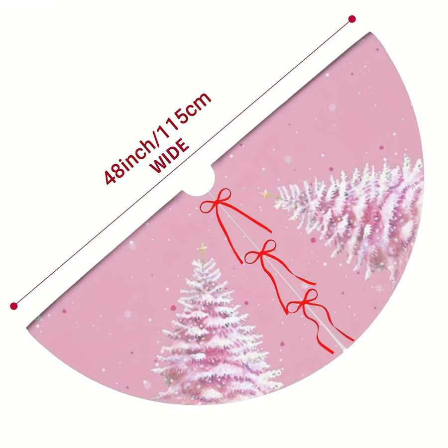 VIKAMA Weihnachtsbaumrock Pink Dream mit Schneeflockenmuster aus Textil - Bild 4