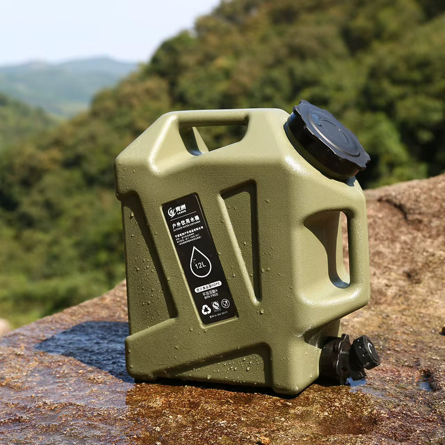 APWIKOGER Wasserspeicherbehälter mit Zapfhahn in Grün, BPA-freier Outdoor-Aufbewahrungsbehälter für Camping und Reisen - Bild 3