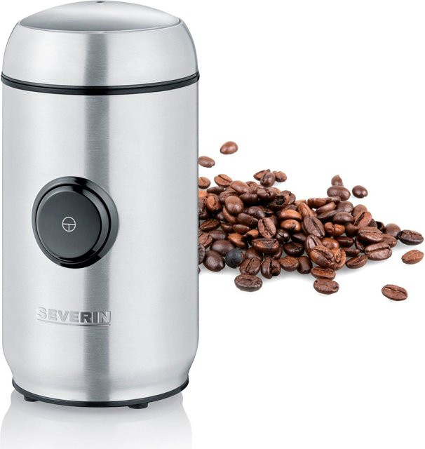 Severin Kaffee- und Gewürzmühle KM 3879 in Silber und Transparent mit Edelstahlmesser - Bild 1