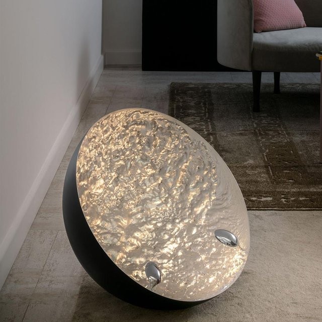 Catellani & Smith Stchu-Moon 01 LED-Bodenleuchte in Blattsilber mit warmweißem Licht, Durchmesser: 60 cm - Bild 1