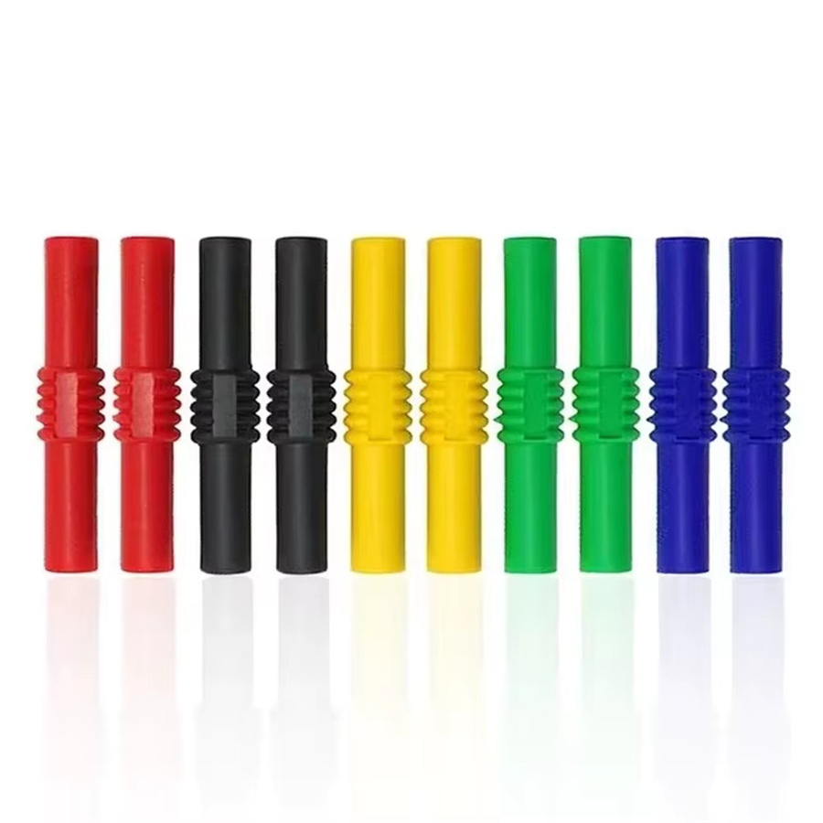 Cleqee P7023 Bananenbuchse Weiblicher Adapter 4mm, 10 Stück, Multicolor, Isolierte Bananenstecker-Kopplung - Bild 2