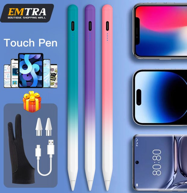 Universal Stylus Kapazitiver Eingabestift von EMTRA mit Farbverlauf für Android, Windows Tablets und Smartphones, Mehrfarbig - Bild 1