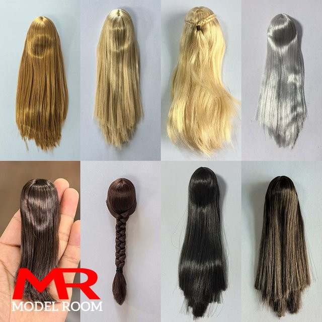 YMT I8 Kopf Sculpt, 1/6 weibliche Kopf Sculpt Haar Abdeckung, Lange Haare Perücke - Bild 1